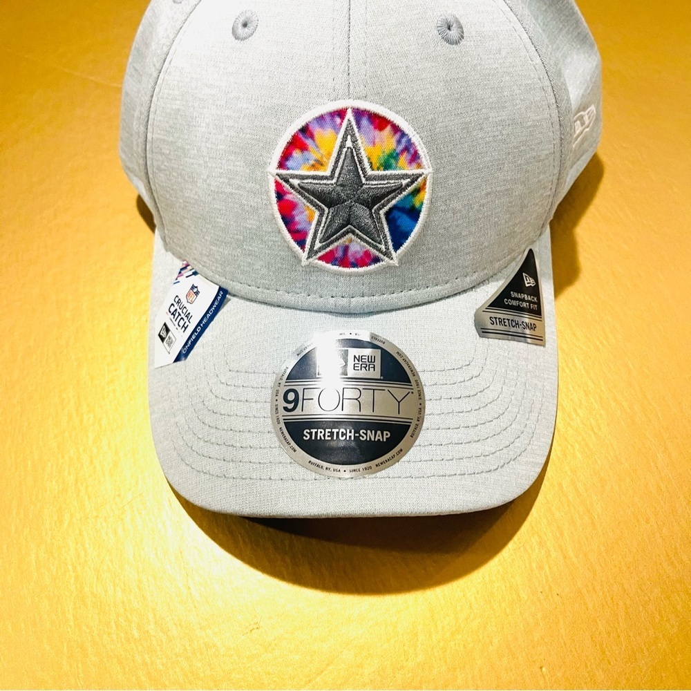 Dallas Cowboys Crucial Catch New Era NFL 9FORTY 940 Stretch-Snap Cap Hat Gray